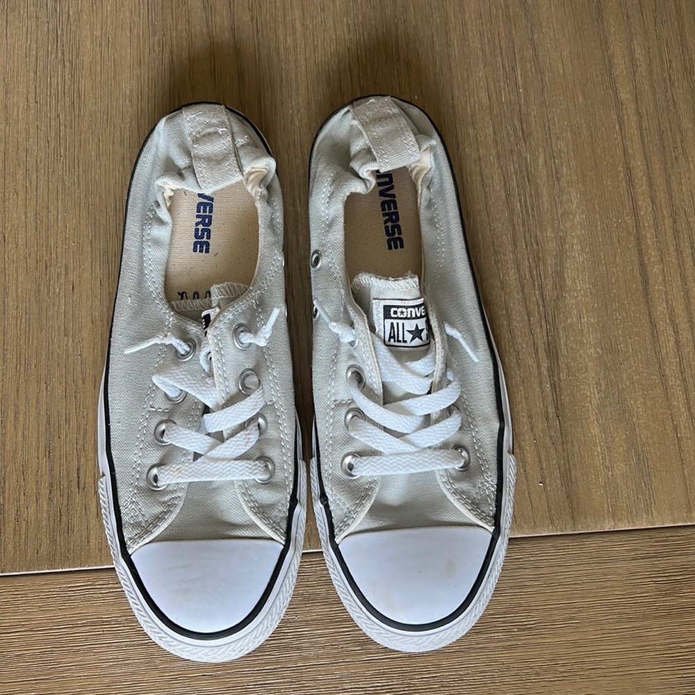 Womens shoreline light grey converse size 8.5